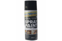 Spray Paint Matt Black 350ml Marshal