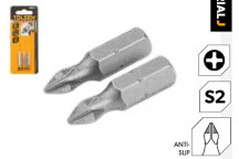 Screw Bit Set Pk2 PH2 x 25mm S2 Ind Steel  Indust. TOLSEN