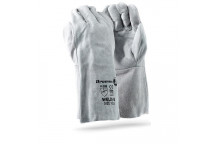 Glove Leather Welders GREY Elbow Unlined Bulk***