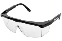 Glasses Safety Clear Wrap Around Frame (Black frame) TOLSEN