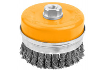 Wire Brush Cup Knotted 100mm x M14 x 2.0 Indust.