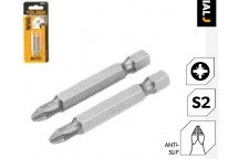 Screw Bit Set Pk2 PZ2 x 50mm S2 Ind Steel Indust. TOLSEN