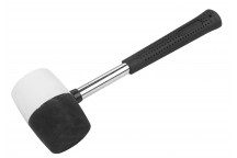 Mallet Rubber White/Black Face Steel Tubular Handle 16oz/450g TOLSEN