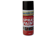 Spray Paint Hi Heat Black 350ml Marshal