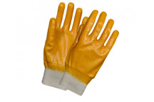 Glove Yellow Full Dip COMEREX  Knit Wris***