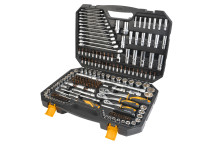 Socket Set 1/4\" 4-14mm -1/2\" 10-32mm-3/8 10-19mm  216Pc + 8-22mm Comb