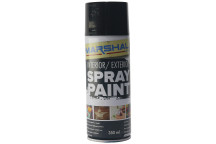 Spray Paint Gloss Black 350ml Marshal