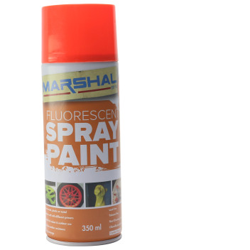 Spray Paint Flourescent Orange 350ml Marshal