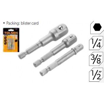 3 Piece Adaptor Set  (1/4\'\'-3/8\'\'-1/2\'\'\') TOLSEN