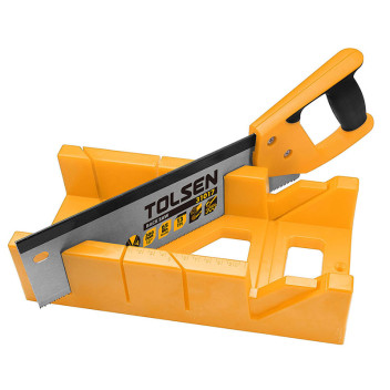 Mitre Box Plastic + 300mm Back Saw TOLSEN