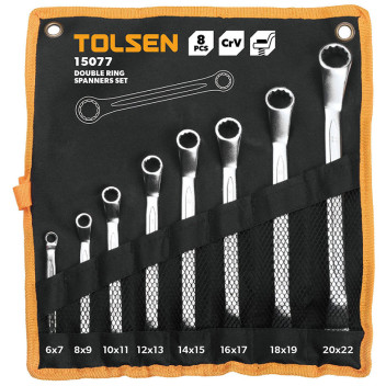 Spanner Set Double Ring 8Pc  REFER TOL15895***