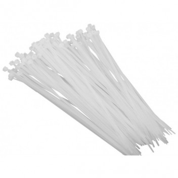 Cable Tie Nylon 4.8 x 200mm White T50 R (100) TOLSEN