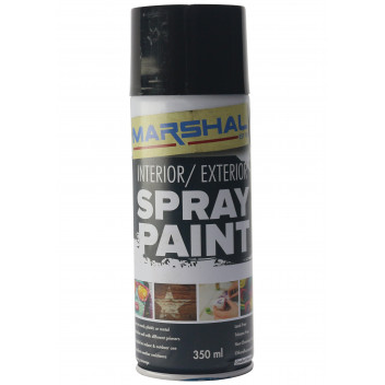 Spray Paint Matt Black 350ml Marshal