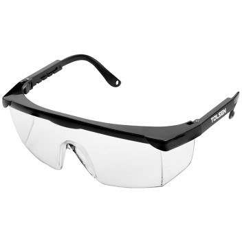 Glasses Safety Clear Wrap Around Frame (Black frame) TOLSEN