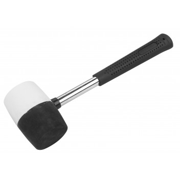 Mallet Rubber White/Black Face Steel Tubular Handle 16oz/450g TOLSEN##