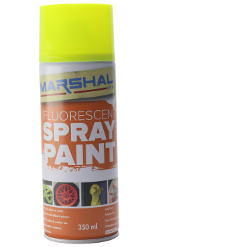 Spray Paint Flourescent Yellow 350ml Marshal