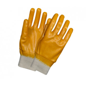 Glove Yellow Full Dip COMEREX  Knit Wris***