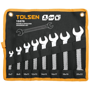 Spanner Set Double Open End 8Pc  REFER TOL15891***