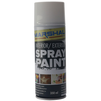 Spray Paint Gloss White 350ml Marshal