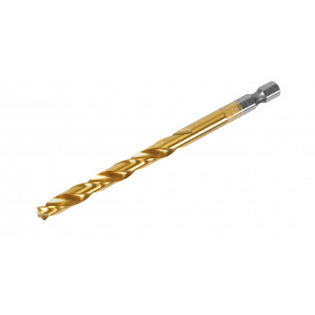 Drill Titanium HSS Fully Ground 4.2mm x 95mm 1/4\'\' Carded TOLSEN